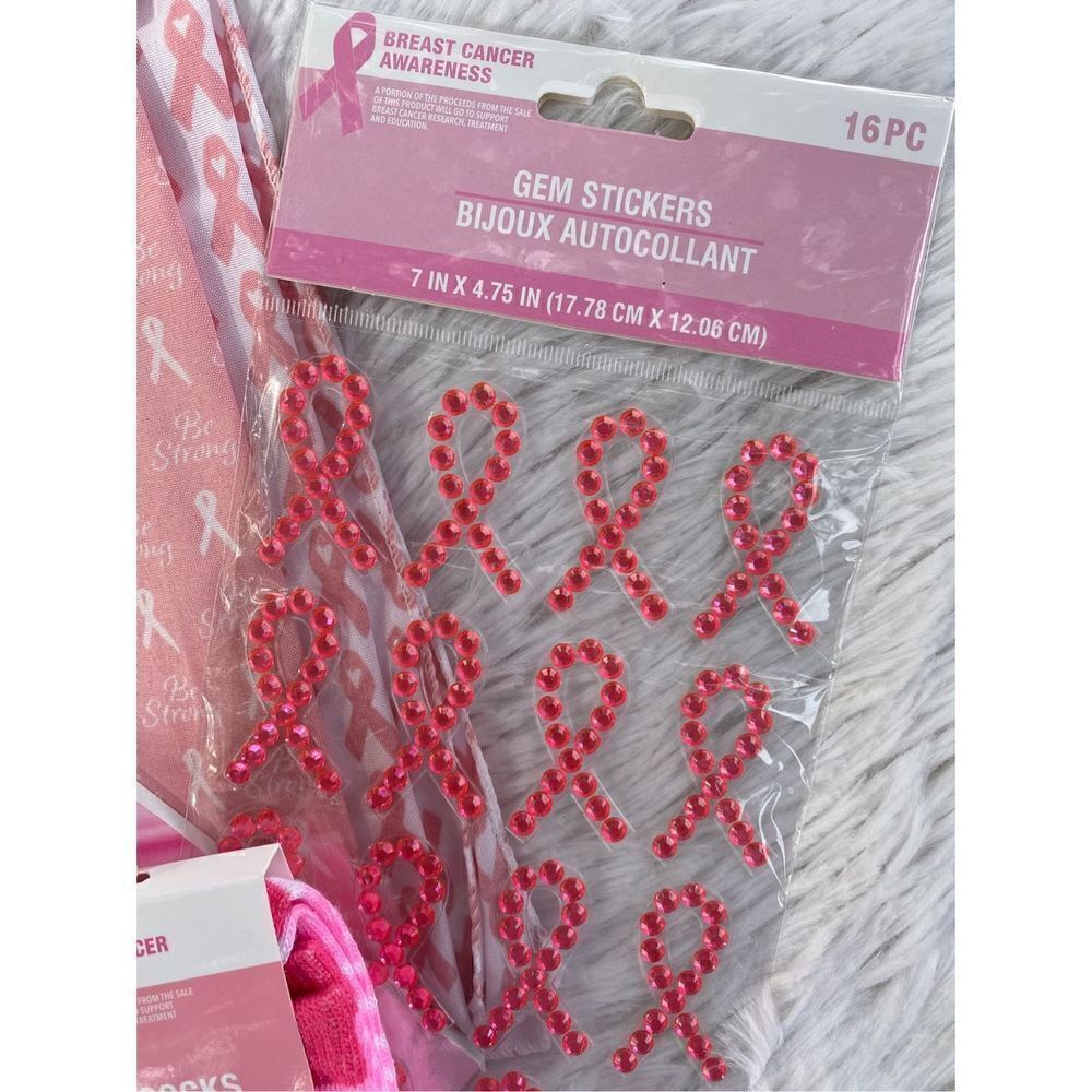 NWT 8 PC Breast Cancer Awareness Pen Socks Scarves Bandanna Set - Picture 6 of 9